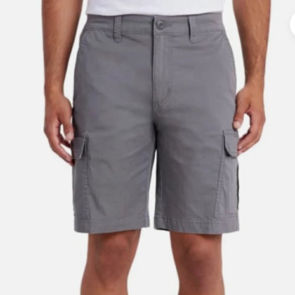 NEW Unionbay Men's Size 36 Cargo Shorts Gray Cotton/Spandex